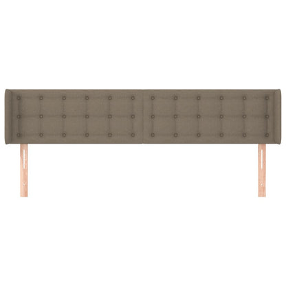 Cabeceira cama abas tecido 183x16x78/88 cm cinzento-acastanhado