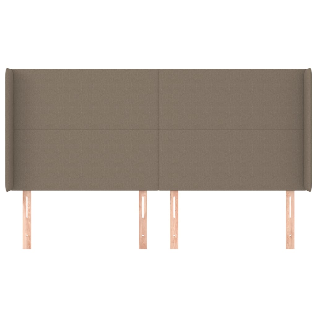 Cabeceira cama abas tecido 163x16x118/128 cm cinza-acastanhado