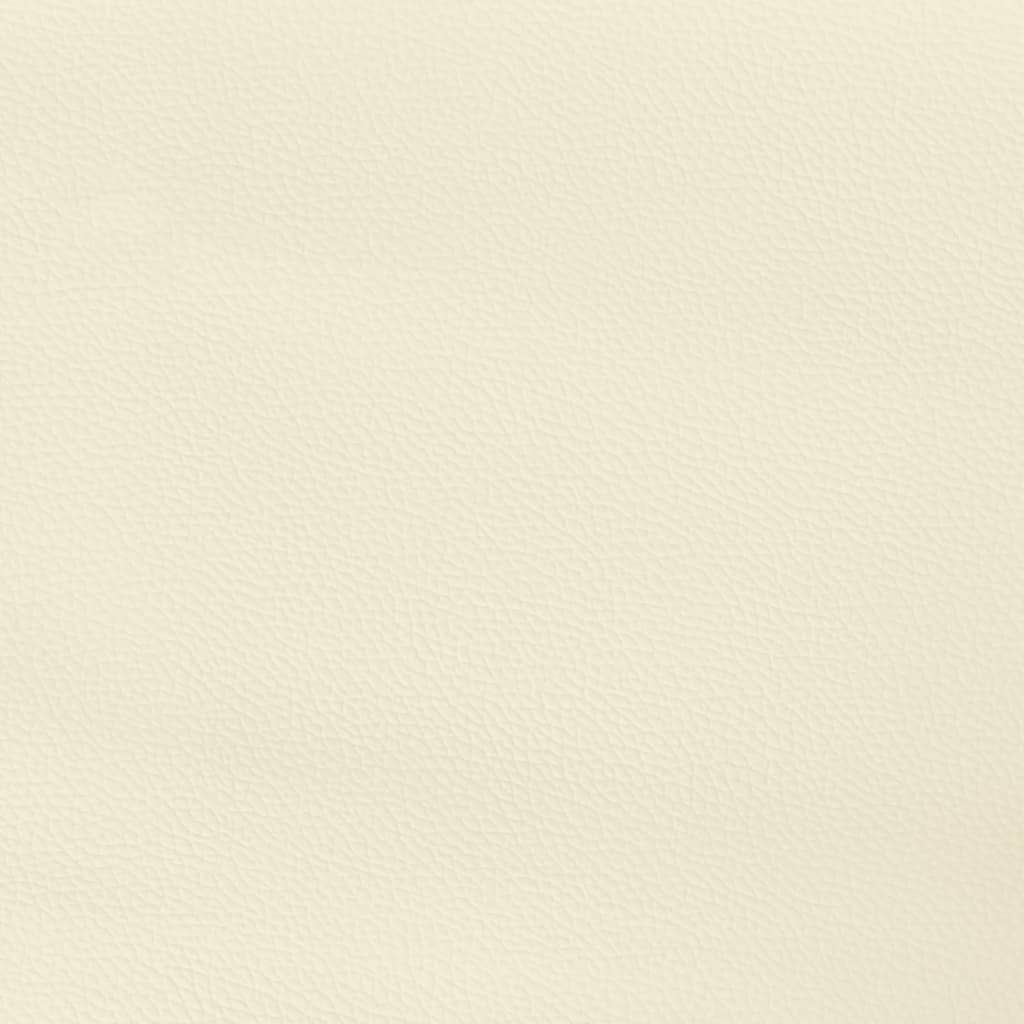 Cabeceira cama c/ abas couro artificial 93x16x118/12 cm creme