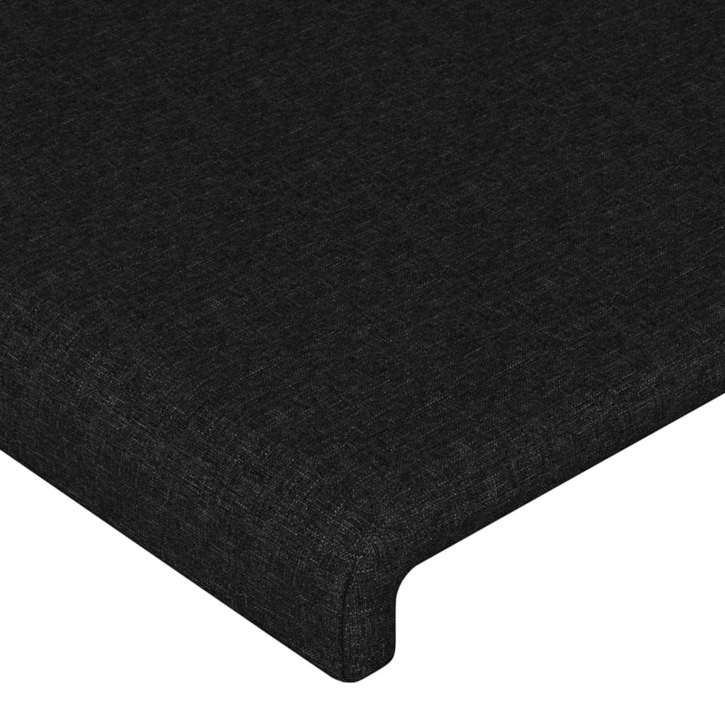 Cabeceira de cama c/ luzes LED tecido 80x5x78/88 cm preto