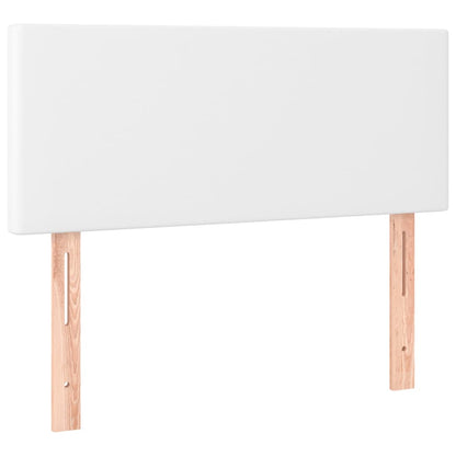 Cabeceira de cama c/ LED couro artificial 80x5x78/88 cm branco