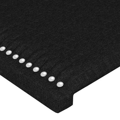 Cabeceira de cama c/ luzes LED tecido 90x5x78/88 cm preto