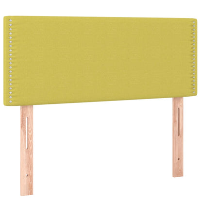 Cabeceira de cama c/ luzes LED tecido 100x5x78/88 cm verde