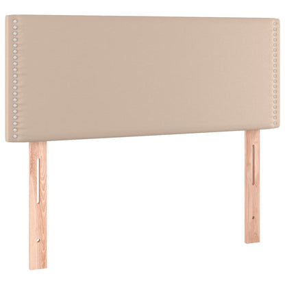 Cabeceira cama c/ LED couro artificial 80x5x78/88 cm cappuccino