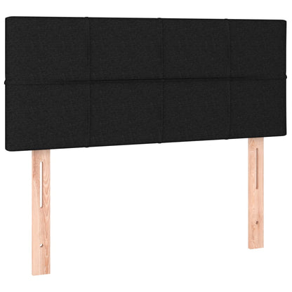 Cabeceira de cama c/ luzes LED tecido 80x5x78/88 cm preto