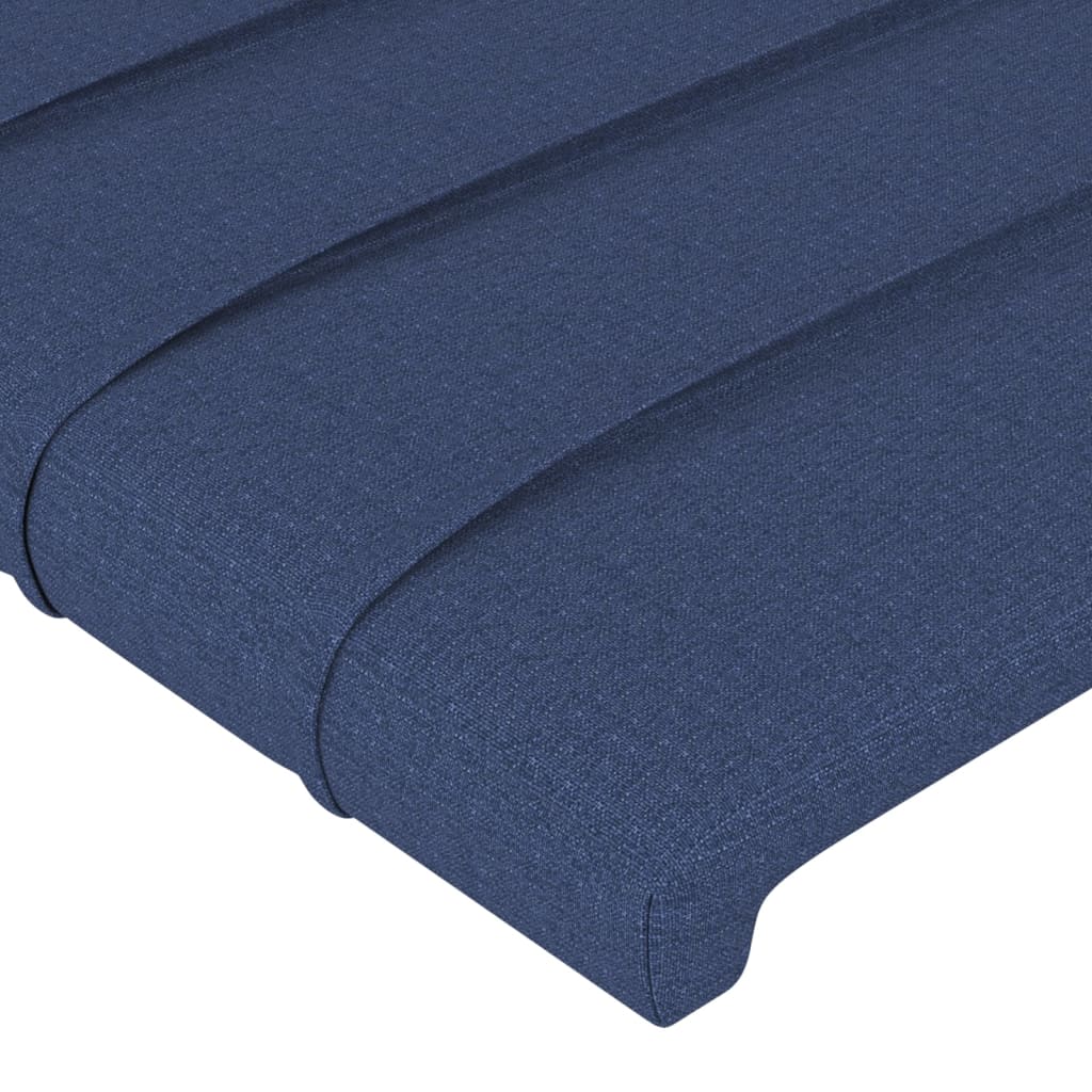 Cabeceira de cama c/ luzes LED tecido 80x5x78/88 cm azul