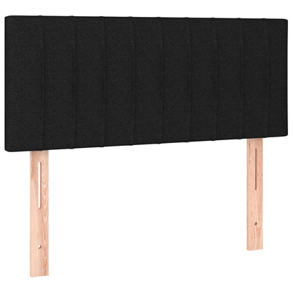 Cabeceira de cama c/ luzes LED tecido 80x5x78/88 cm preto