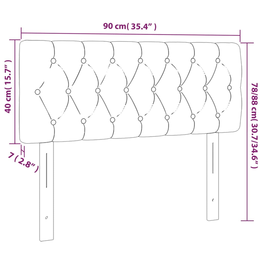 Cabeceira de cama c/ luzes LED tecido 90x7x78/88 cm cinza-claro