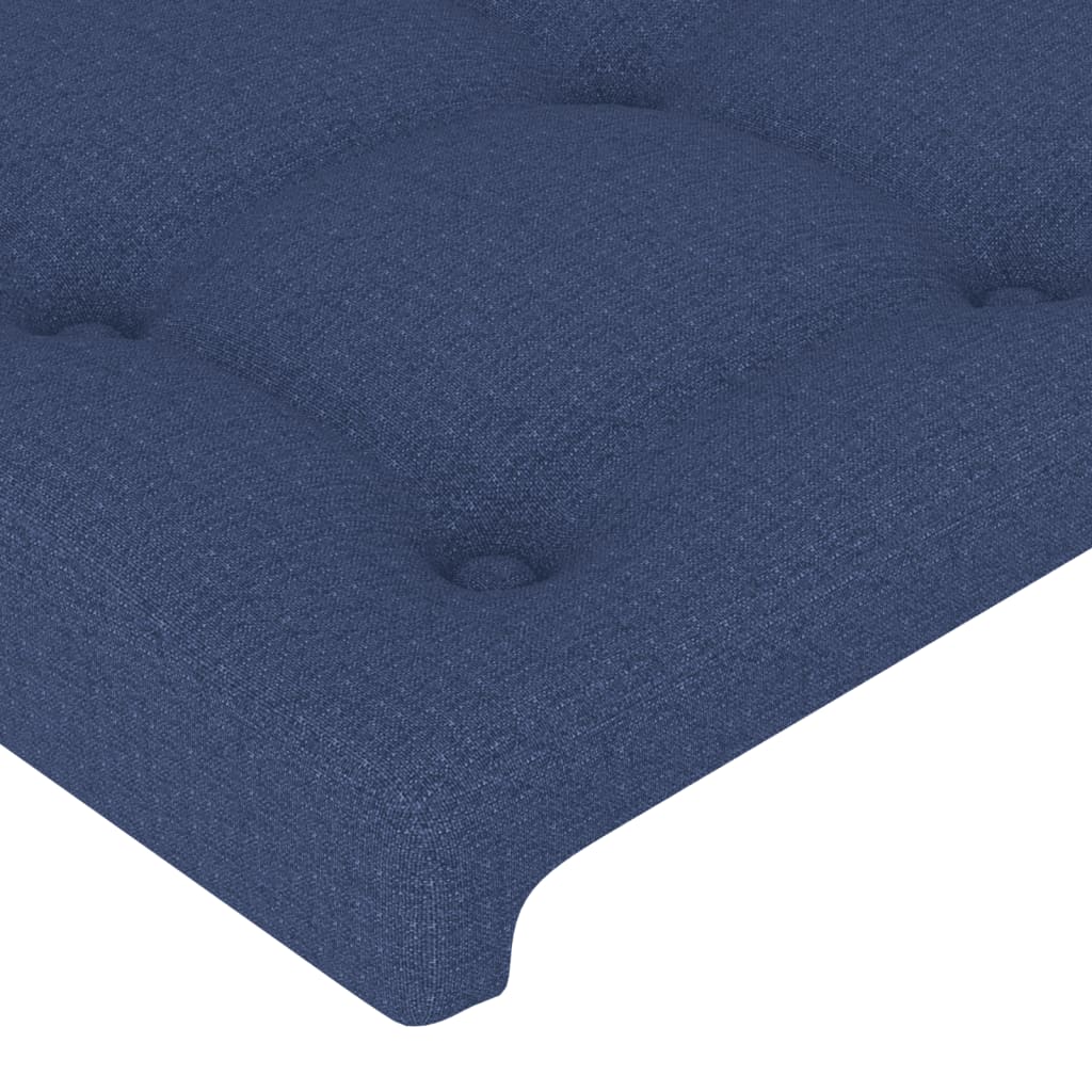 Cabeceira de cama c/ luzes LED tecido 90x5x78/88 cm azul