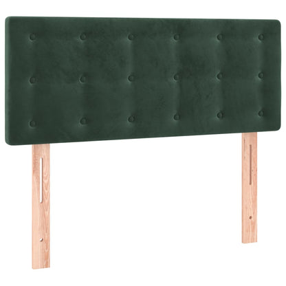 Cabeceira de cama c/ luzes LED veludo 80x5x78/88cm verde-escuro