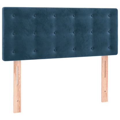 Cabeceira de cama c/ luzes LED veludo 80x5x78/88 cm azul-escuro