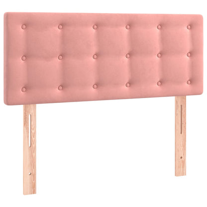 Cabeceira de cama c/ luzes LED veludo 80x5x78/88 cm rosa