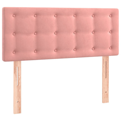 Cabeceira de cama c/ luzes LED veludo 90x5x78/88 cm rosa