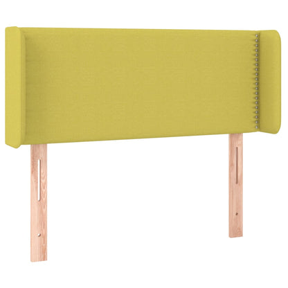 Cabeceira de cama c/ luzes LED tecido 103x16x78/88 cm verde