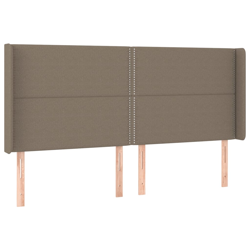 Cama box spring colchão/LED 180x200cm tecido cinza-acastanhado