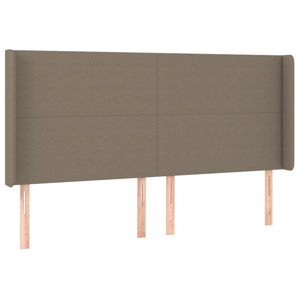 Cama box spring colchão/LED 160x200 cm tecido cinza-acastanhado