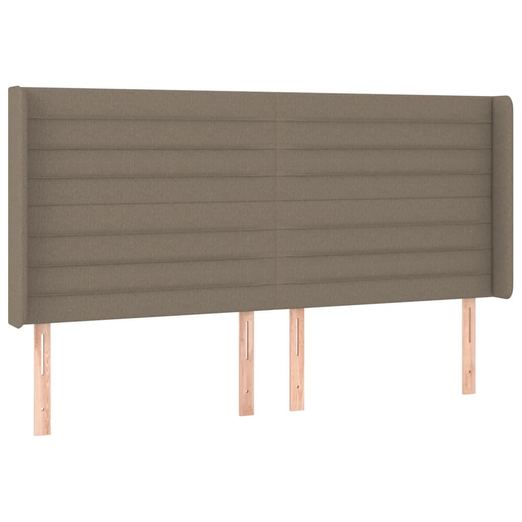 Cama box spring colchão/LED 160x200 cm tecido cinza-acastanhado