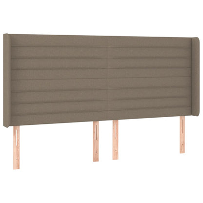 Cama box spring colchão/LED 180x200cm tecido cinza-acastanhado