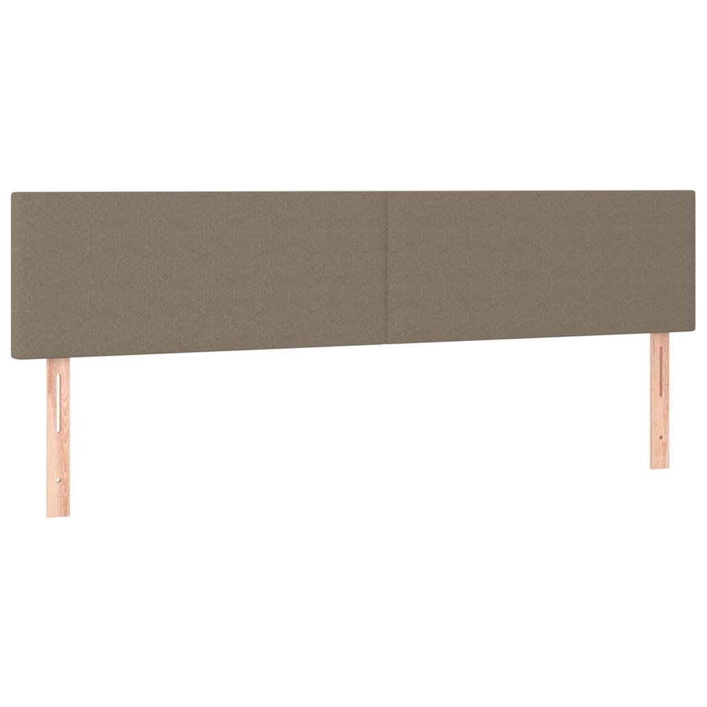 Cama box spring colchão/LED 160x200 cm tecido cinza-acastanhado