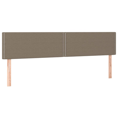 Cama box spring colchão/LED 200x200cm tecido cinza-acastanhado