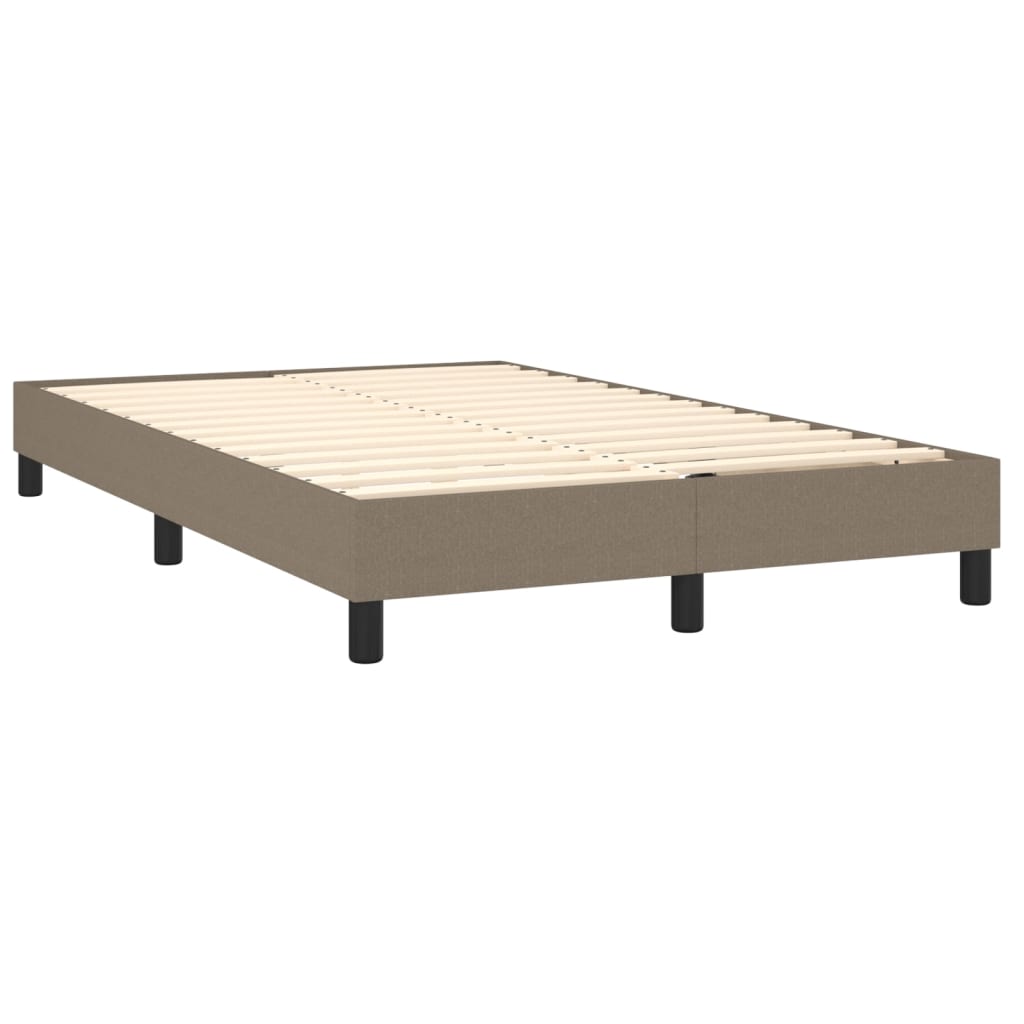 Cama box spring colchão/LED 120x200cm tecido cinza-acastanhado