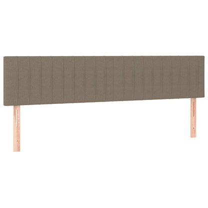 Cama box spring colchão/LED 200x200cm tecido cinza-acastanhado