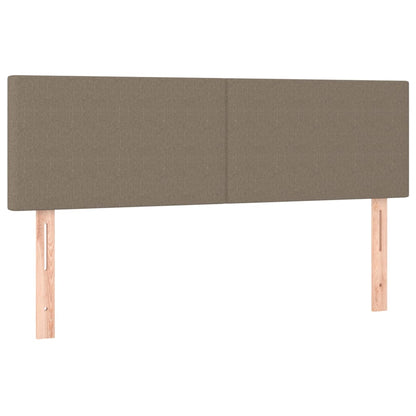 Cama box spring colchão/LED 140x190cm tecido cinza-acastanhado