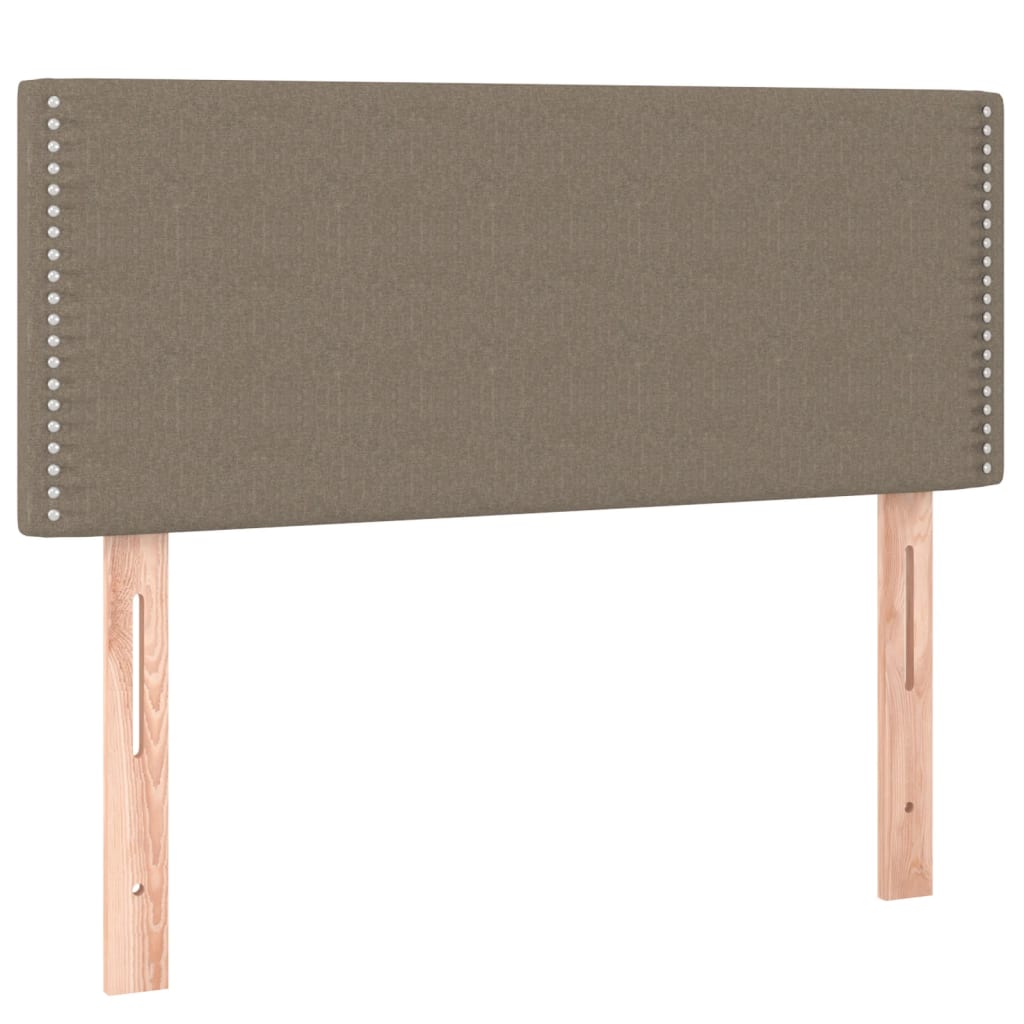 Cama box spring colchão/LED 100x200cm tecido cinza-acastanhado