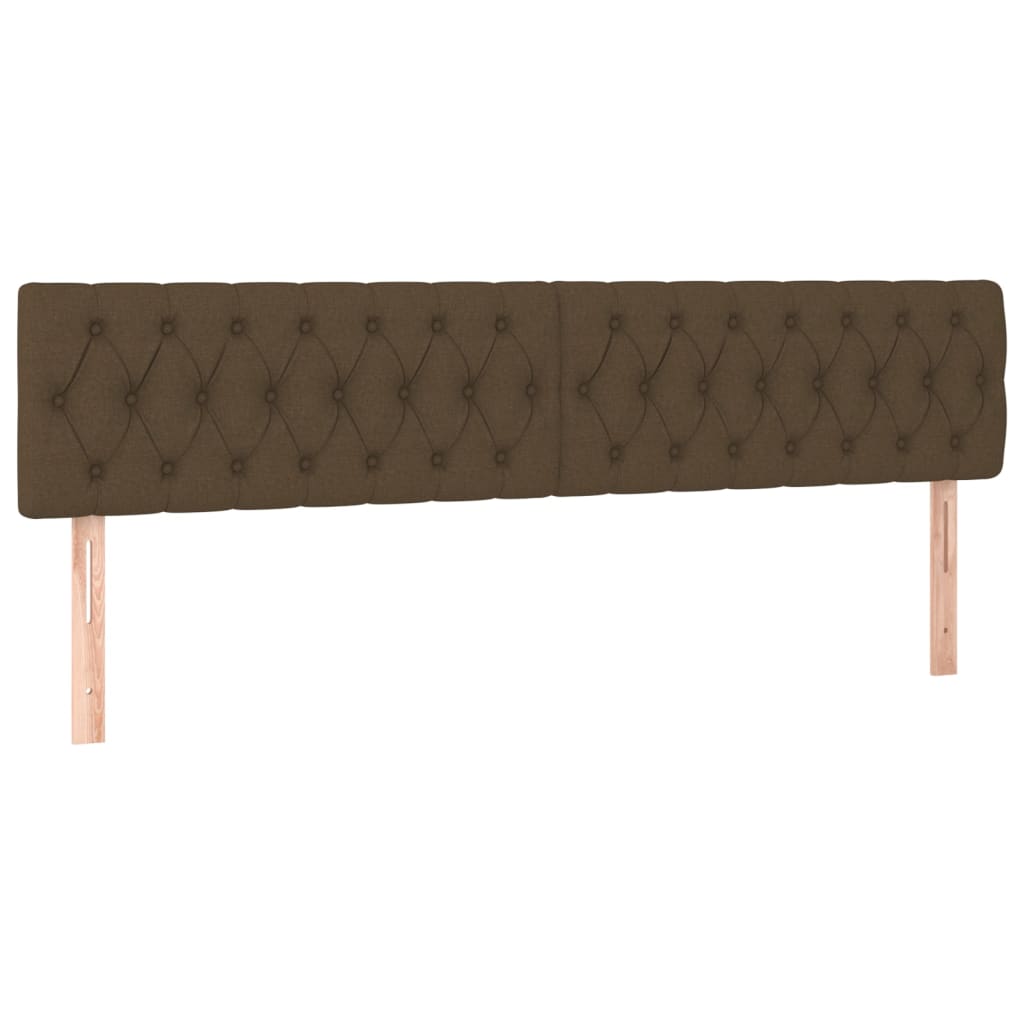 Cama box spring c/ colchão/LED 200x200cm tecido castanho-escuro