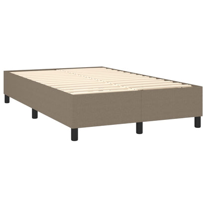 Cama box spring colchão/LED 120x200cm tecido cinza-acastanhado