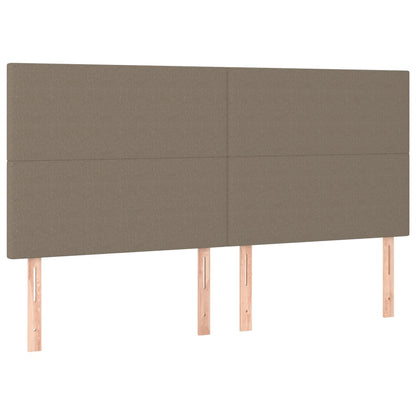 Cama box spring colchão/LED 180x200cm tecido cinza-acastanhado