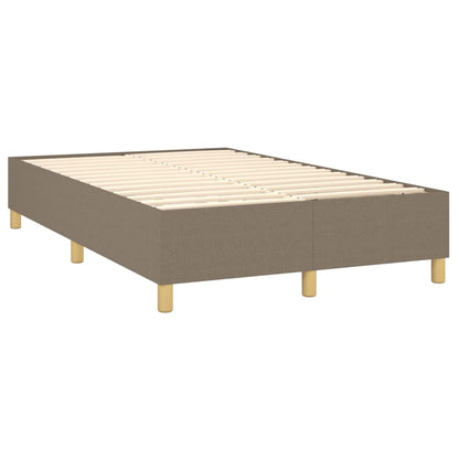 Cama box spring colchão/LED 120x200cm tecido cinza-acastanhado