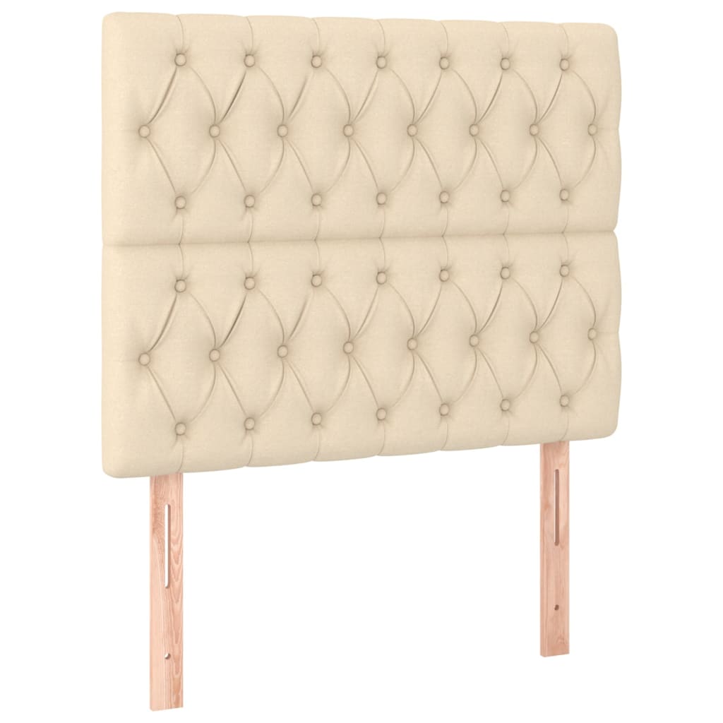 Cama com molas/colchão 90x190 cm tecido cor creme