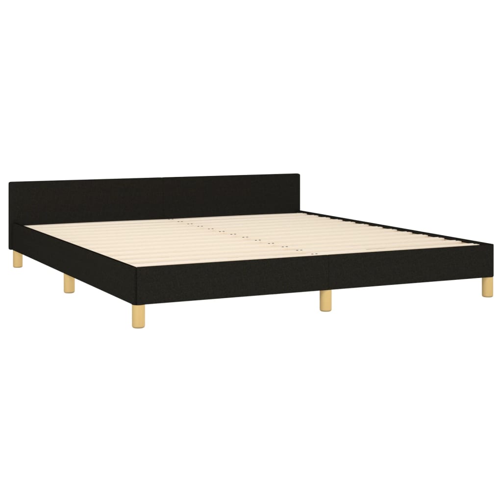 Estrutura de cama 160x200 cm tecido preto