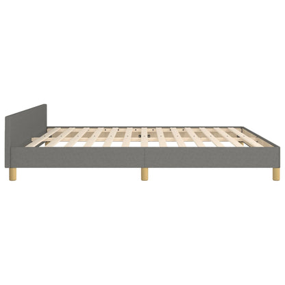 Estrutura de cama 180x200 cm tecido cinzento-escuro