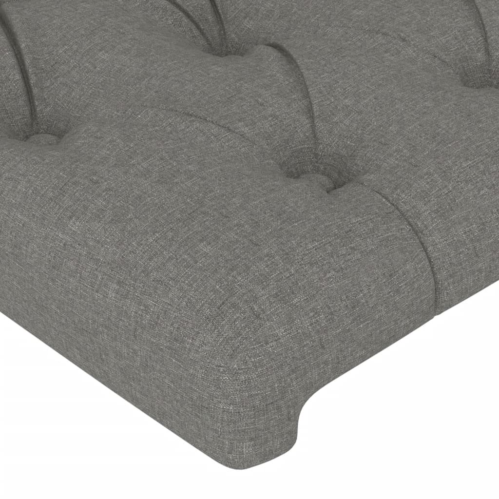 Estrutura de cama 180x200 cm tecido cinzento-escuro