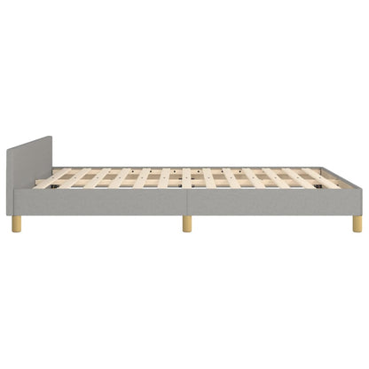 Estrutura de cama com cabeceira 140x200 cm tecido cinza-claro