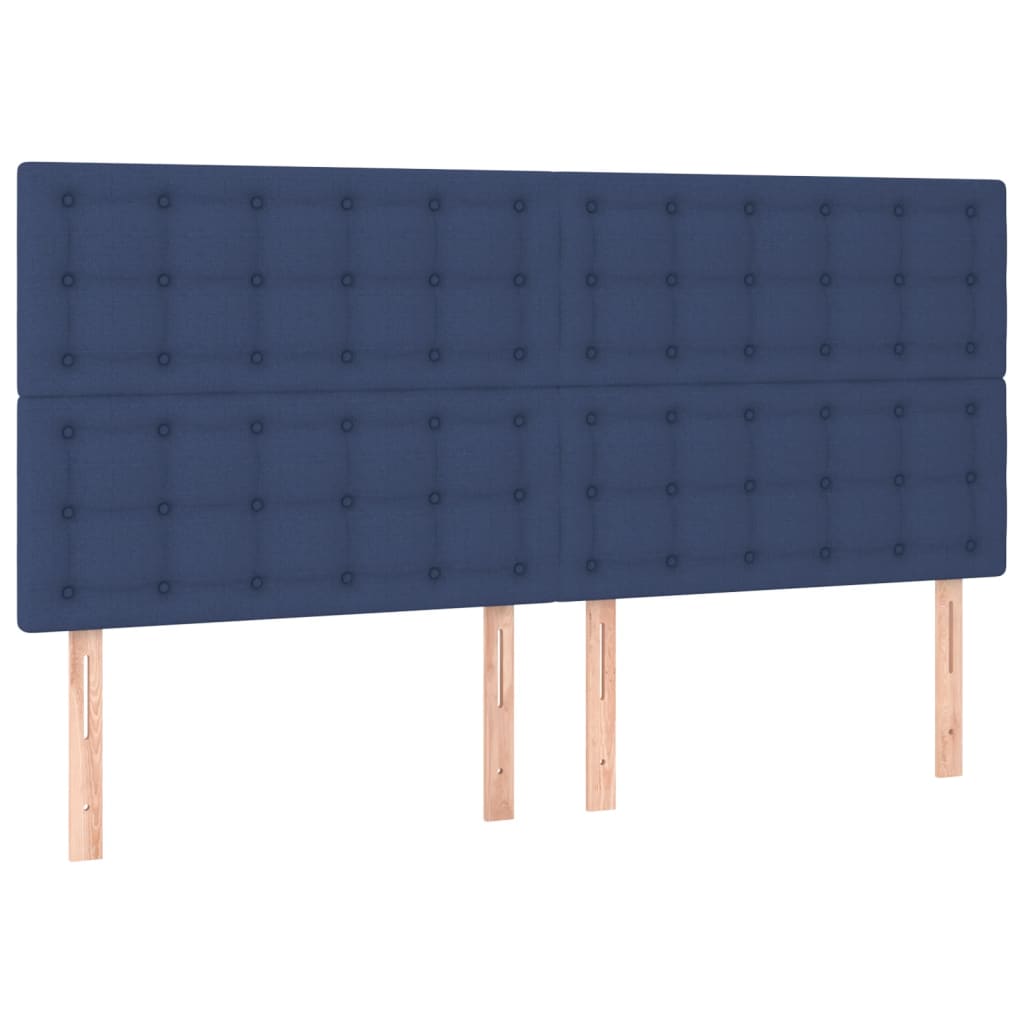 Estrutura de cama 180x200 cm tecido azul