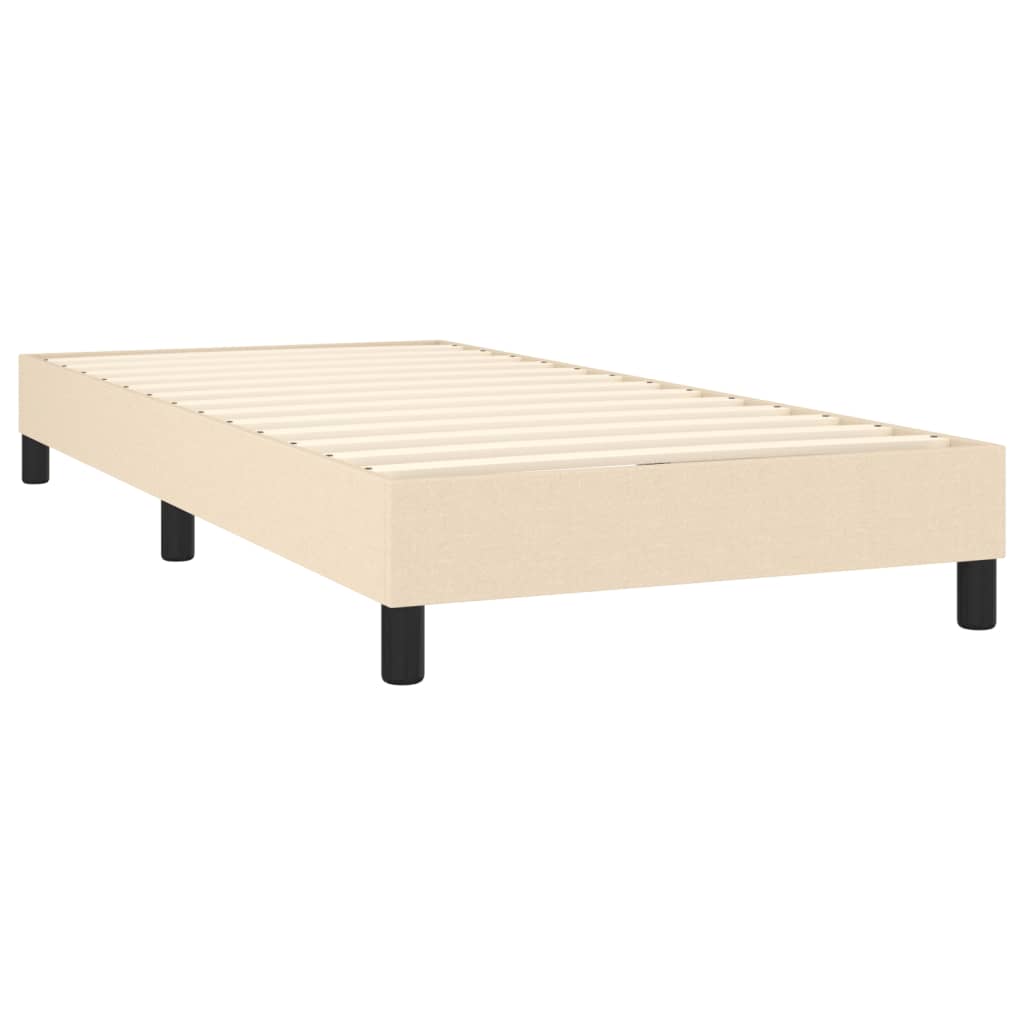 Cama com molas/colchão 90x190 cm tecido cor creme