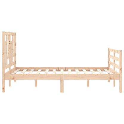 Estrutura de cama com cabeceira 120x200 cmmadeira maciça