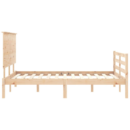 Estrutura de cama com cabeceira 120x200 cmmadeira maciça