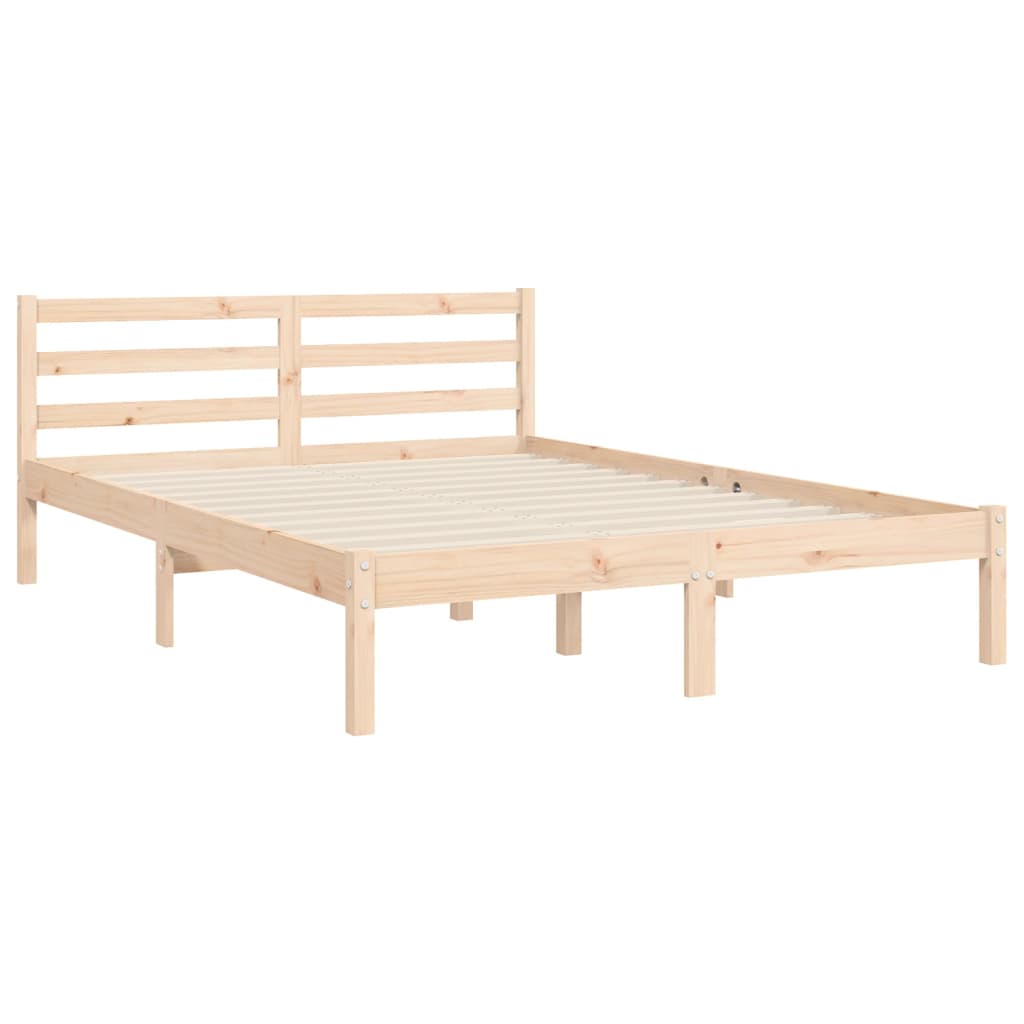 Estrutura de cama com cabeceira 120x200 cmmadeira maciça