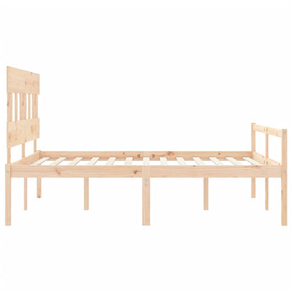 Cama para idosos com cabeceira 160x200 cm madeira maciça