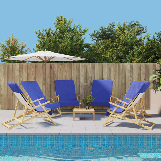 Toalhas de praia 6 pcs 60x135 cm tecido 400 GSM azul royal