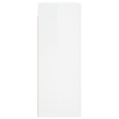 Armários de parede 2 pcs 69,5x34x90 cm branco brilhante