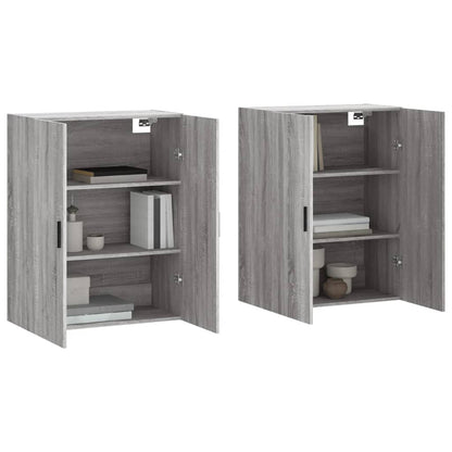 Armários de parede 2 pcs 69,5x34x90 cm cinzento sonoma