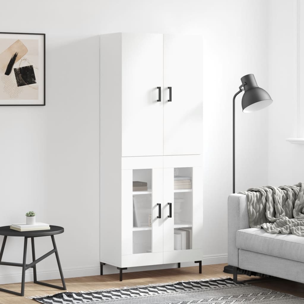 Armário Alto Madi de 180 cm - Branco - Design Moderno