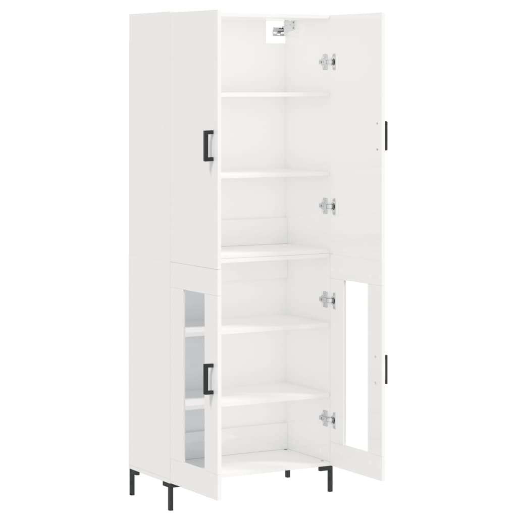 Armário Alto Madi de 180 cm - Branco Brilhante - Design Moderno