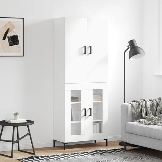 Armário Alto Madi de 180 cm - Branco Brilhante - Design Moderno