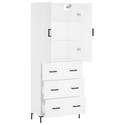 Armário Alto Ella de 180 cm - Branco - Design Moderno